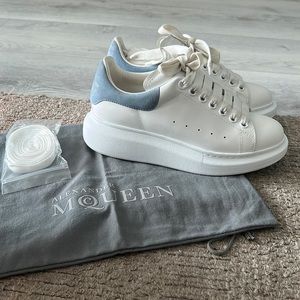 Alexander McQueen platform sneakers white and dream blue